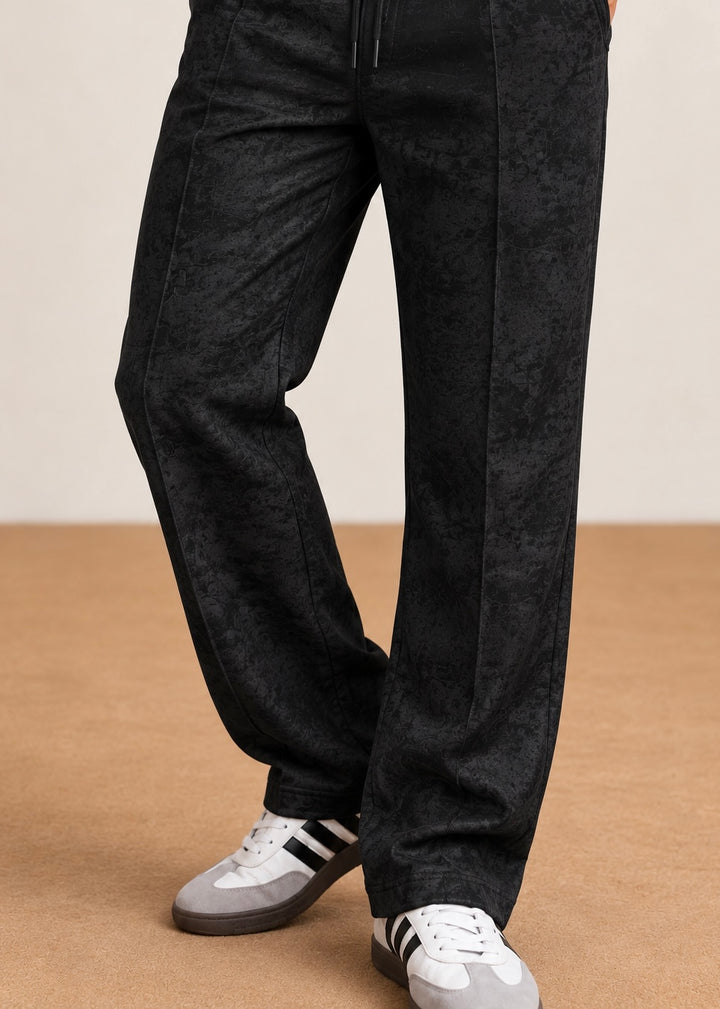 Vintage Texture Pant Trouser Black