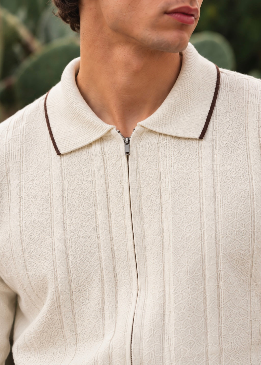 WINTER MUSE KNITTED POLO WHITE