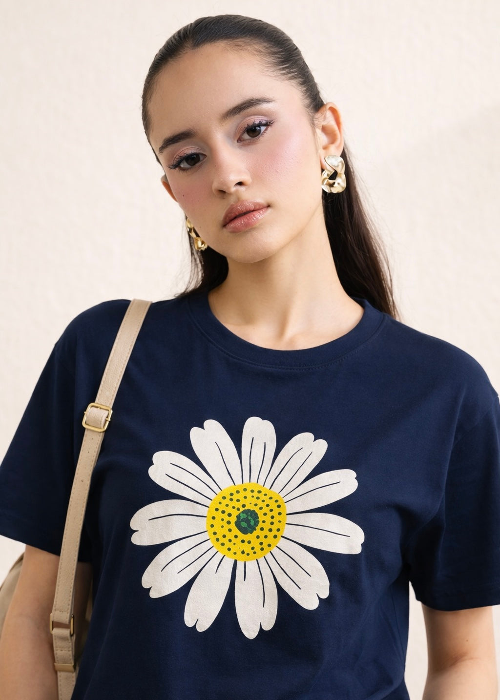 NAVY-BLUE COTTON TEE-FT