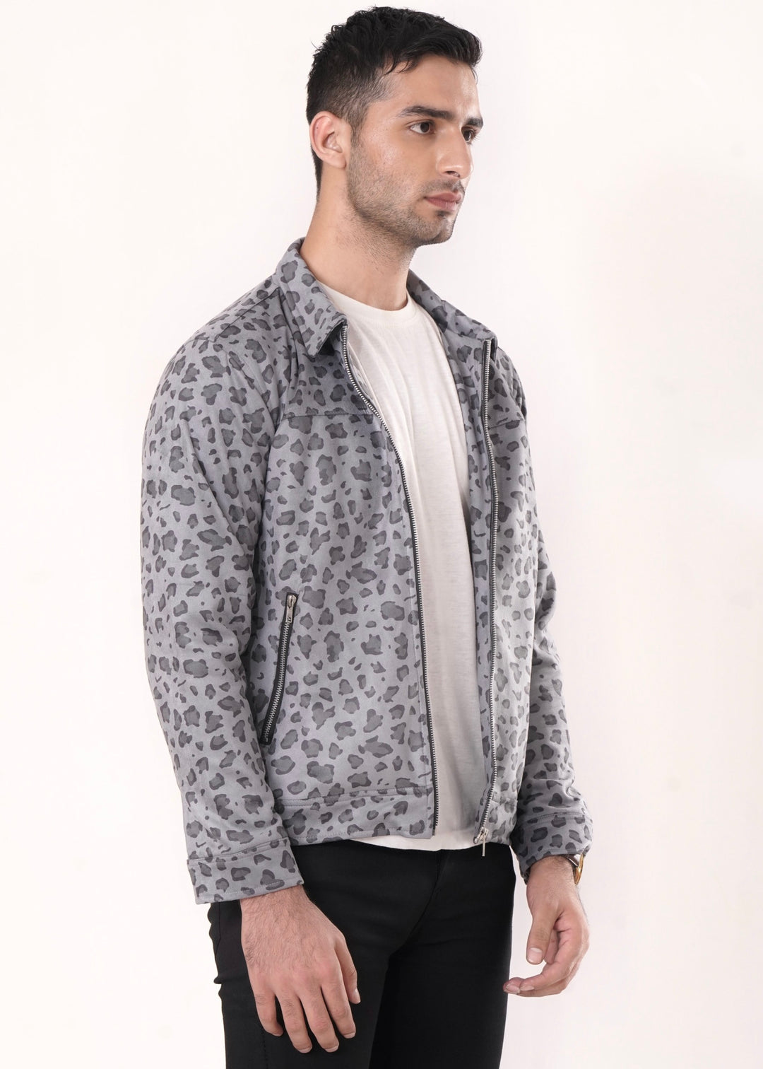 GRAY LEOPARD JACKET-FT