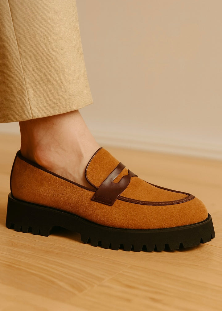 0017 FORMAL AND CASUAL WEAR SHOES-BROWN