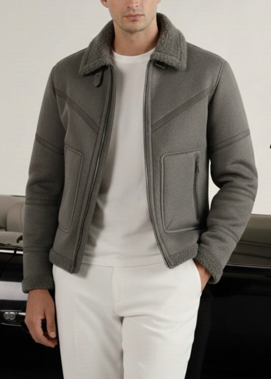 THE LUXE-PANTHER JACKET-GRAY