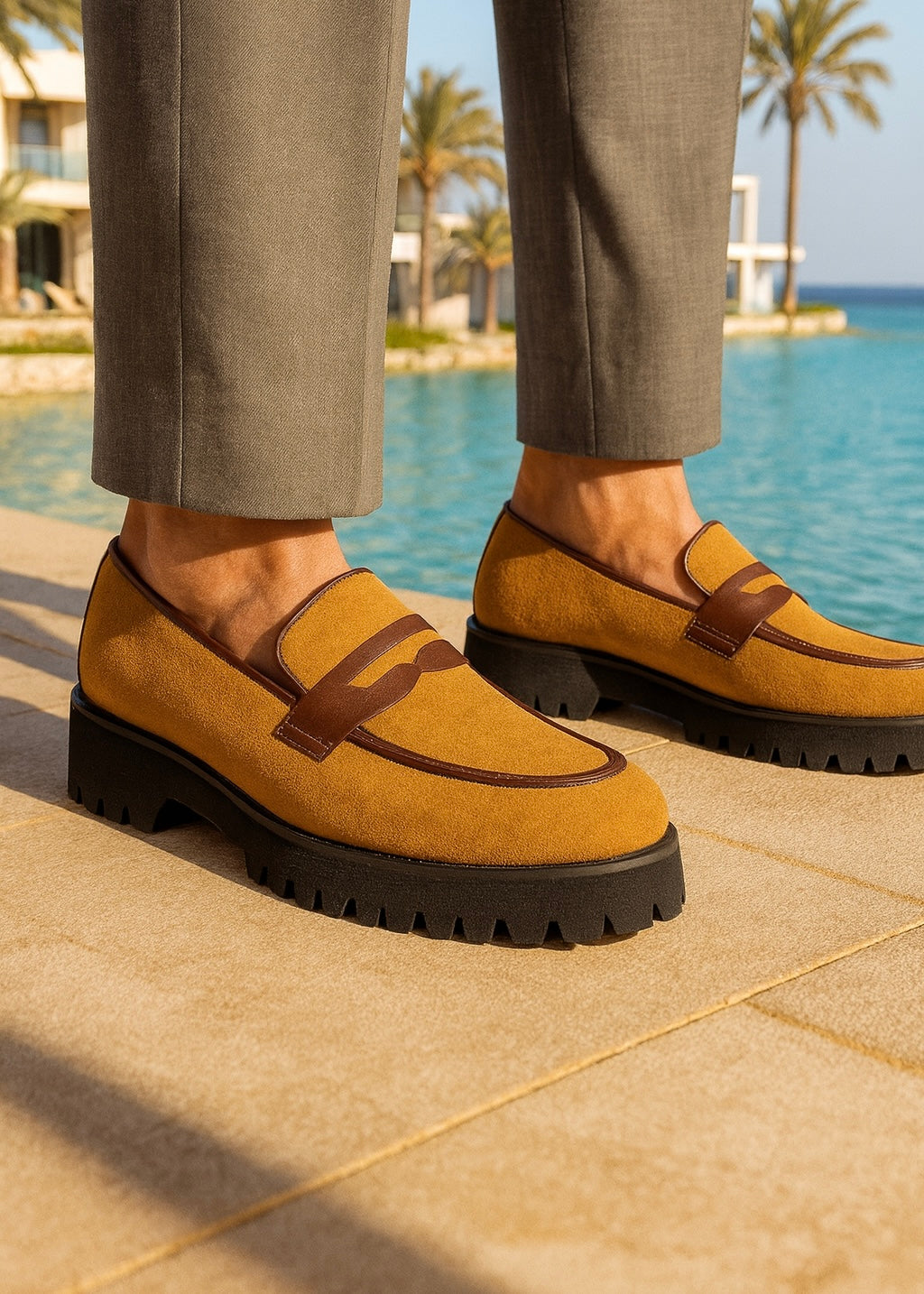 0017 FORMAL AND CASUAL WEAR SHOES-BROWN