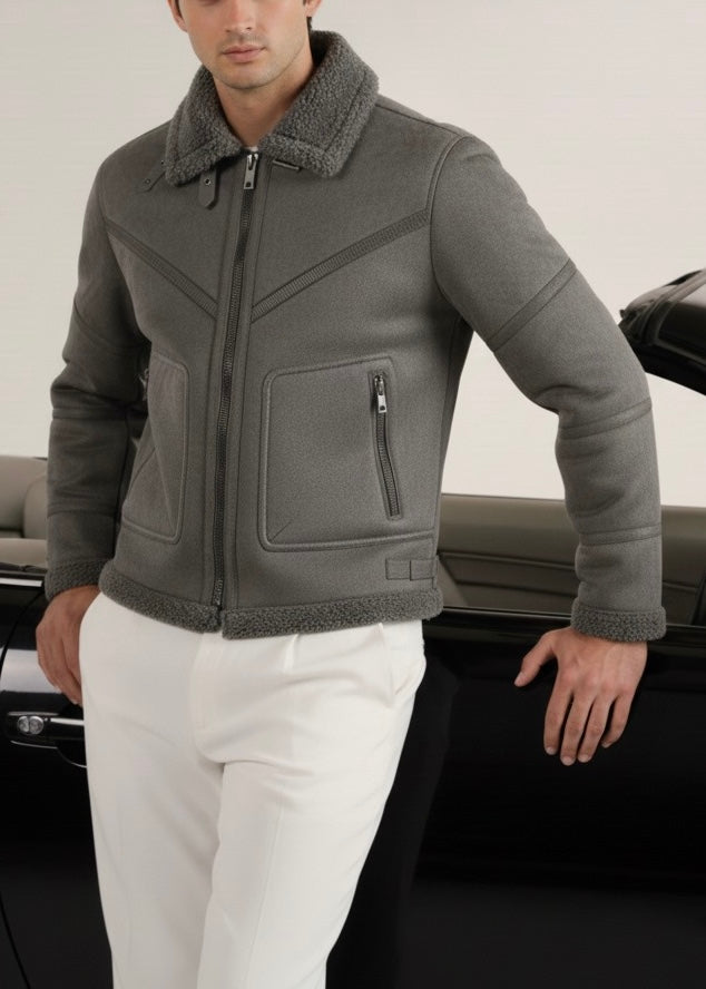 THE LUXE-PANTHER JACKET-GRAY