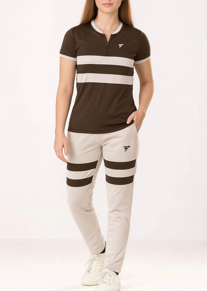 THE ATHLEISURE TRACKSUIT-BROWN