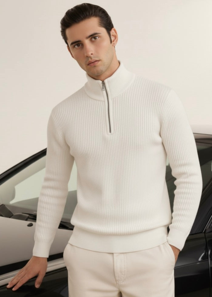 THE ALPHA STREET ZIP MOCK NECK-FT