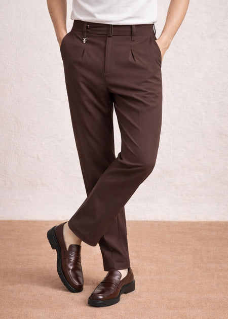 THE RYZE GURKHA PANT-BROWN