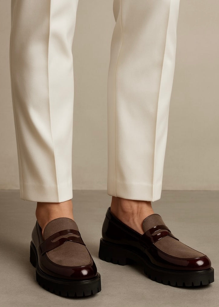 0018 FORMAL AND CASUAL WEAR SHOES-MAROON