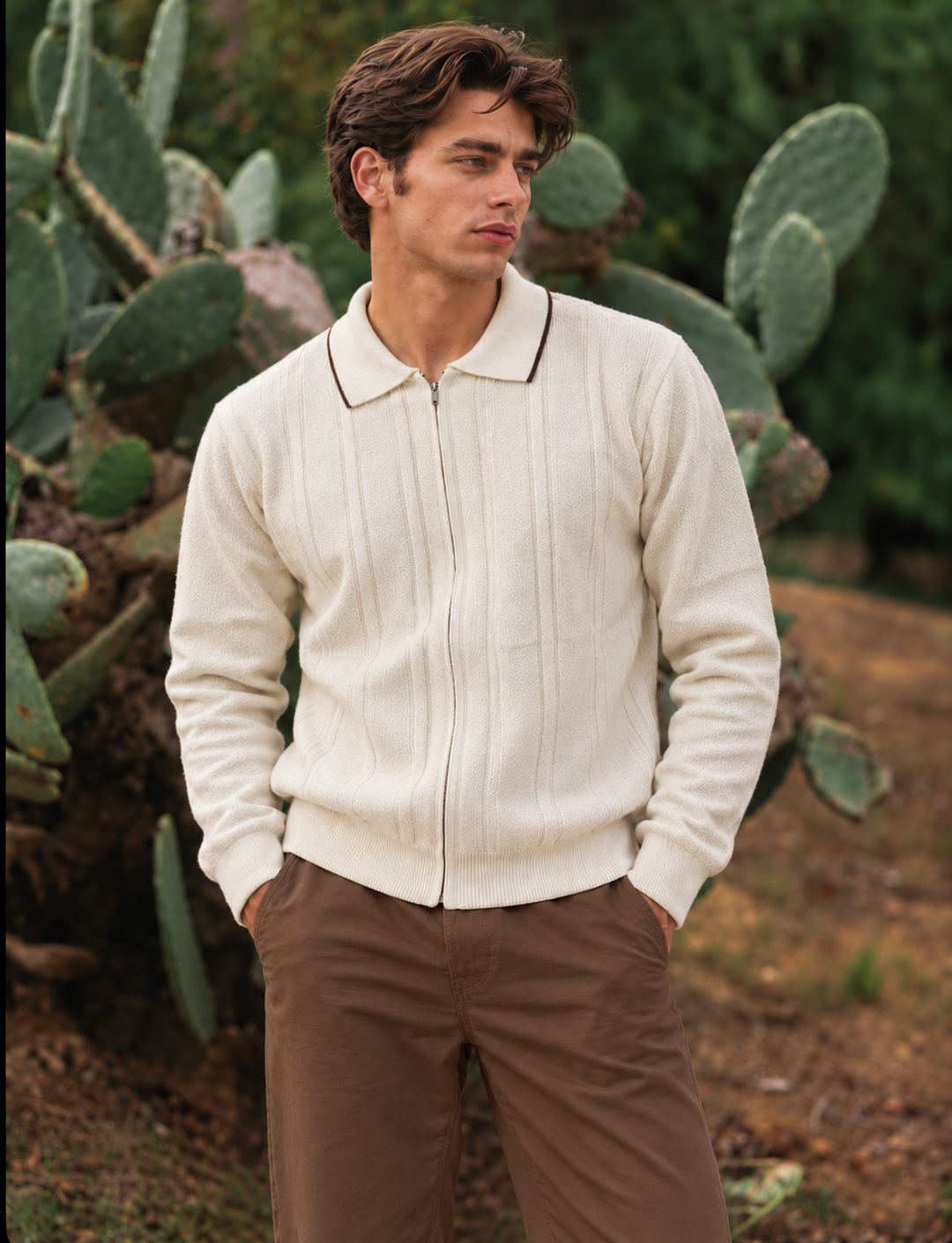 WINTER MUSE KNITTED POLO WHITE
