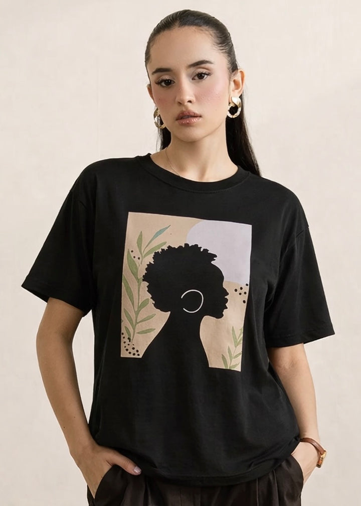 THE BLACK COTTON TEE-FT
