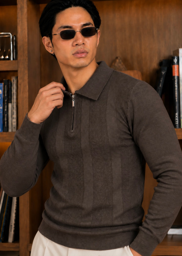 Riviera Knit Polo-gray