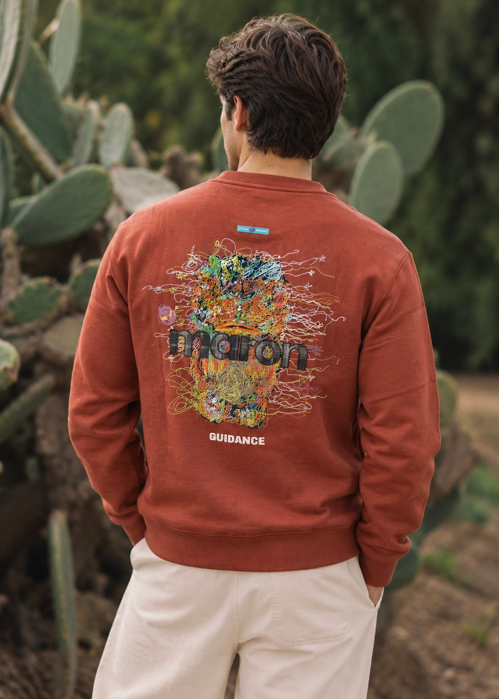 THE MAION SWEATSHIRT  RUST BROWN