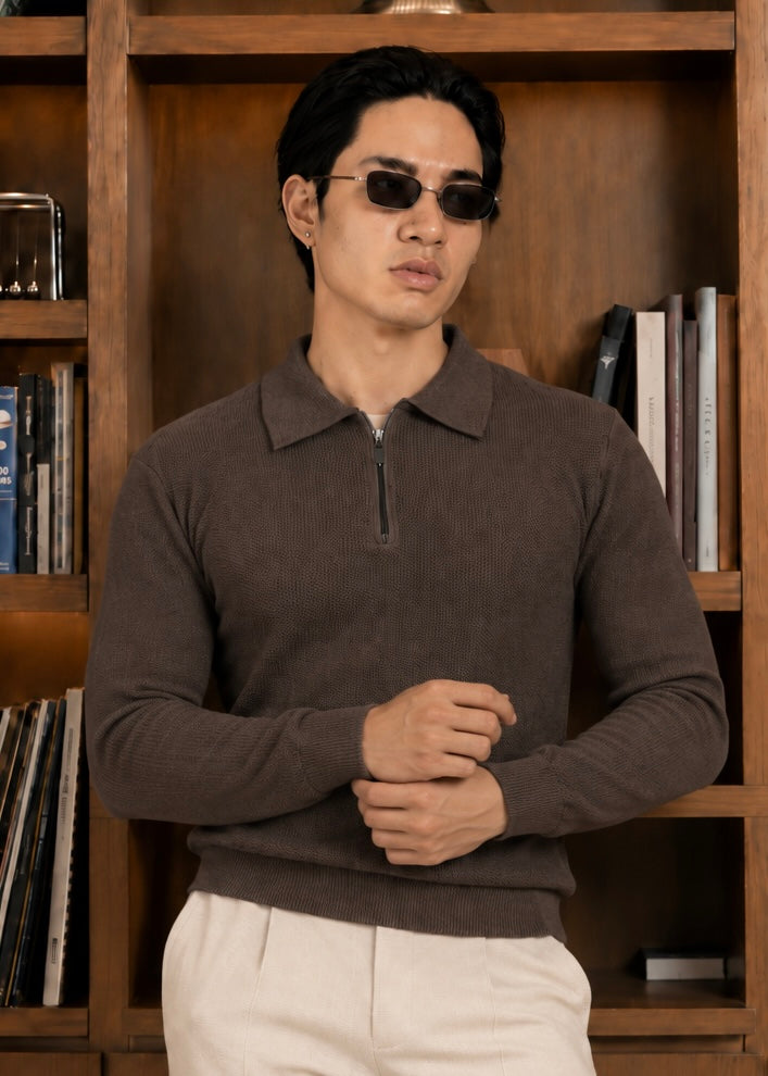 Milano Knit Polo-gray