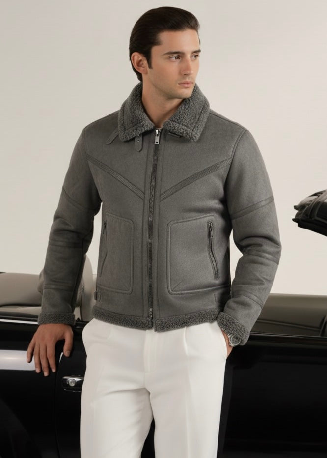 THE LUXE-PANTHER JACKET-GRAY