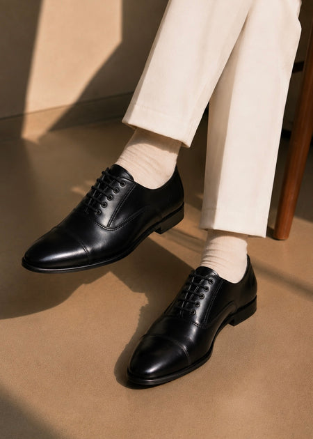 0082 Luxury Leather Dress Shoes-black