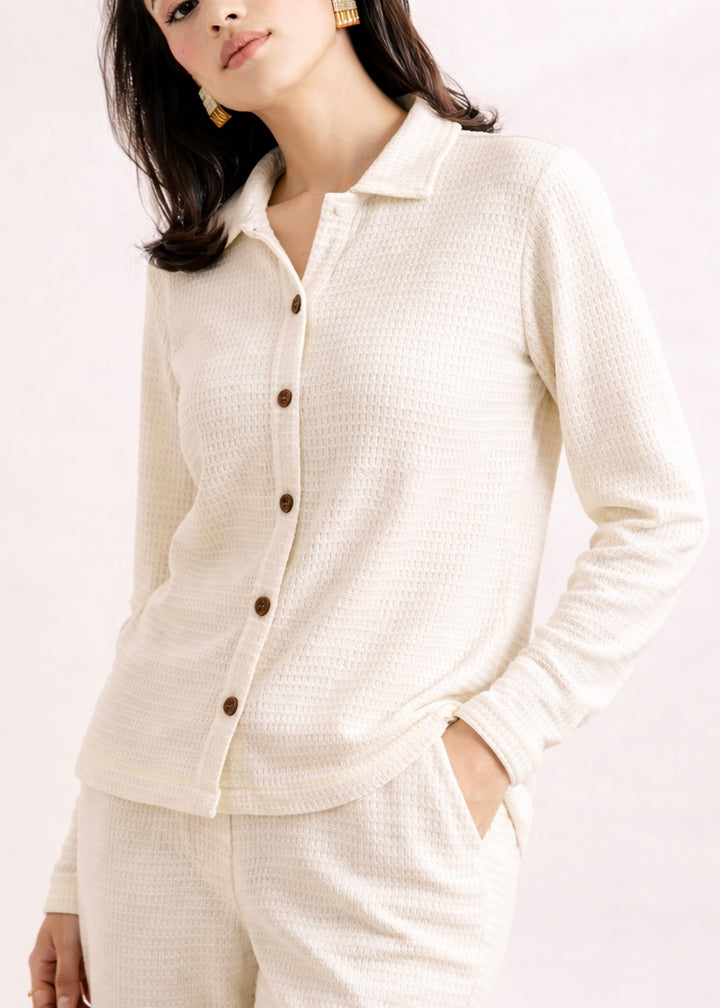 The Textured Grace-Wear shirt-BEIGE