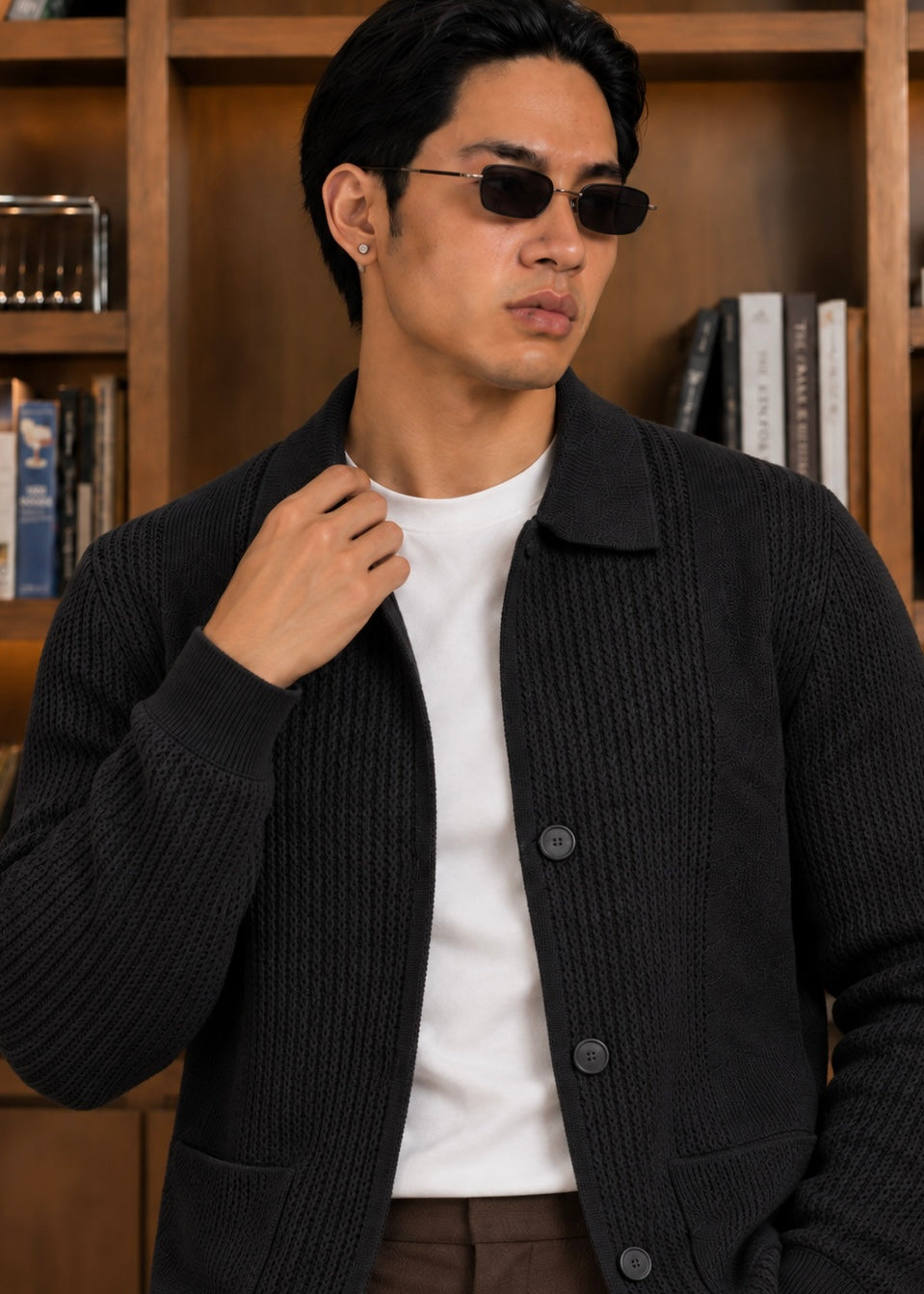 LUXE-WHOOL SHACKET-BLACK