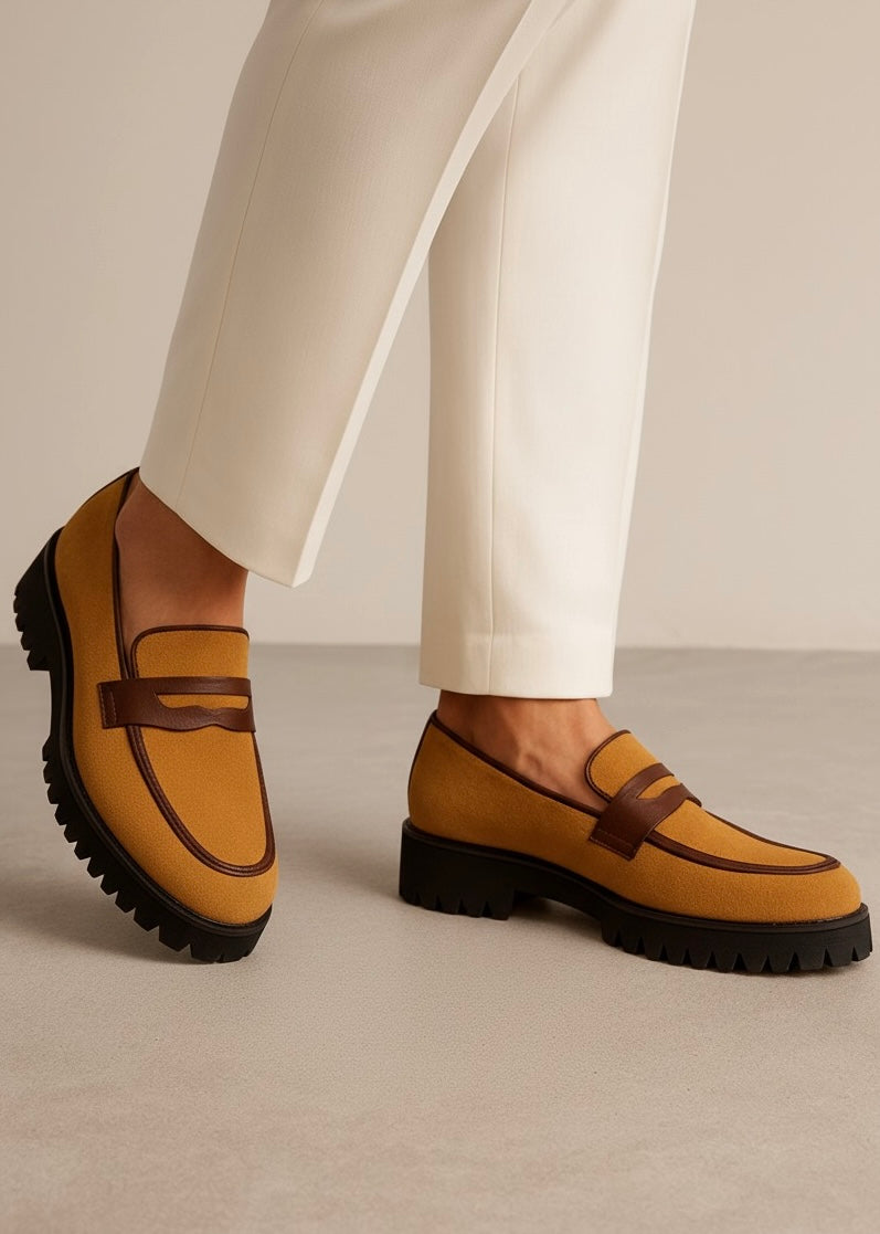 0017 FORMAL AND CASUAL WEAR SHOES-BROWN