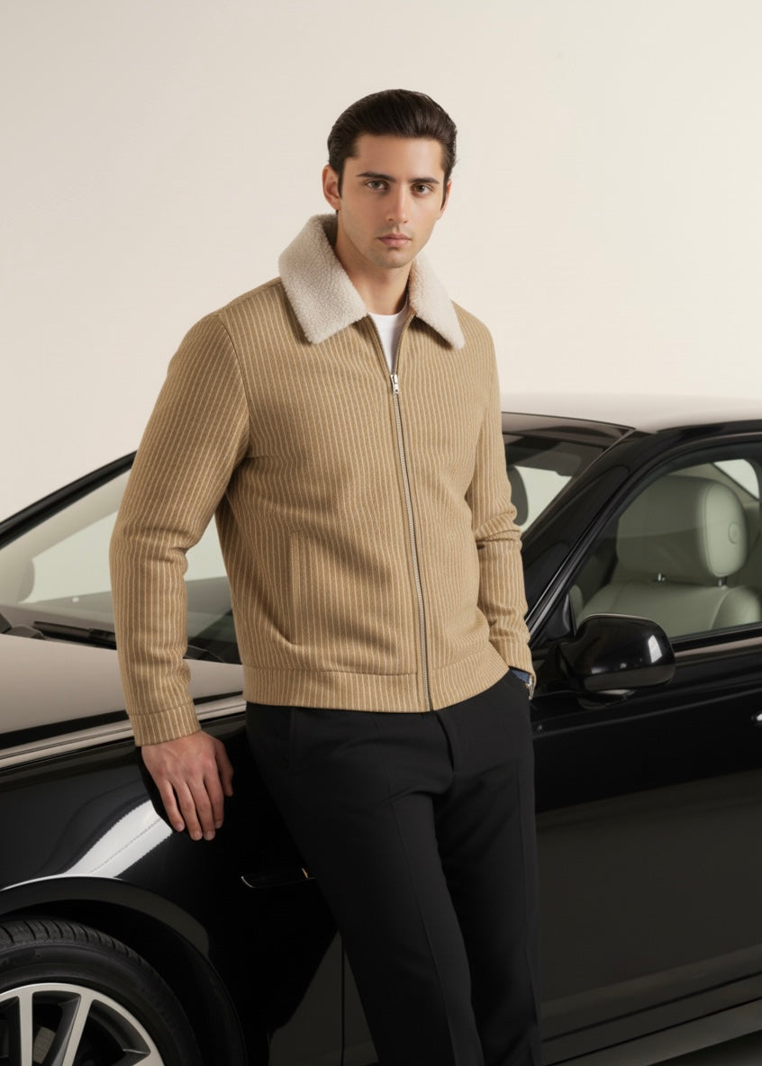 THE MIDNIGHT-LINE JACKET-BROWN