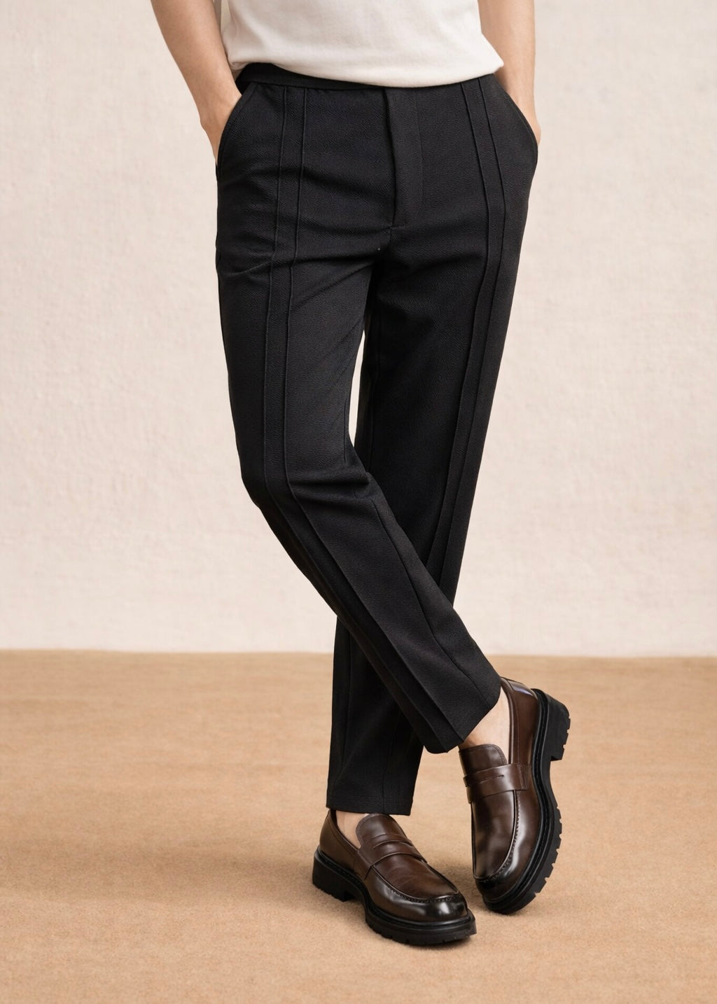 THE EVERYDAY BLACK TROUSER PANTS-FT
