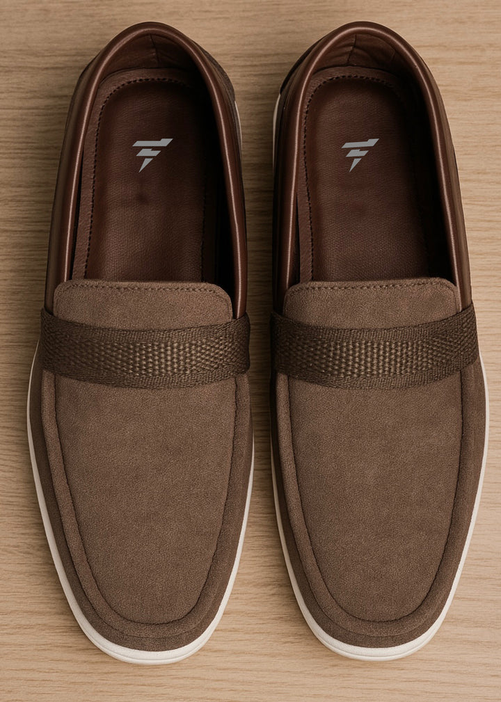 0013 SUEDE SOFT LOAFERS-FT (BROWN)