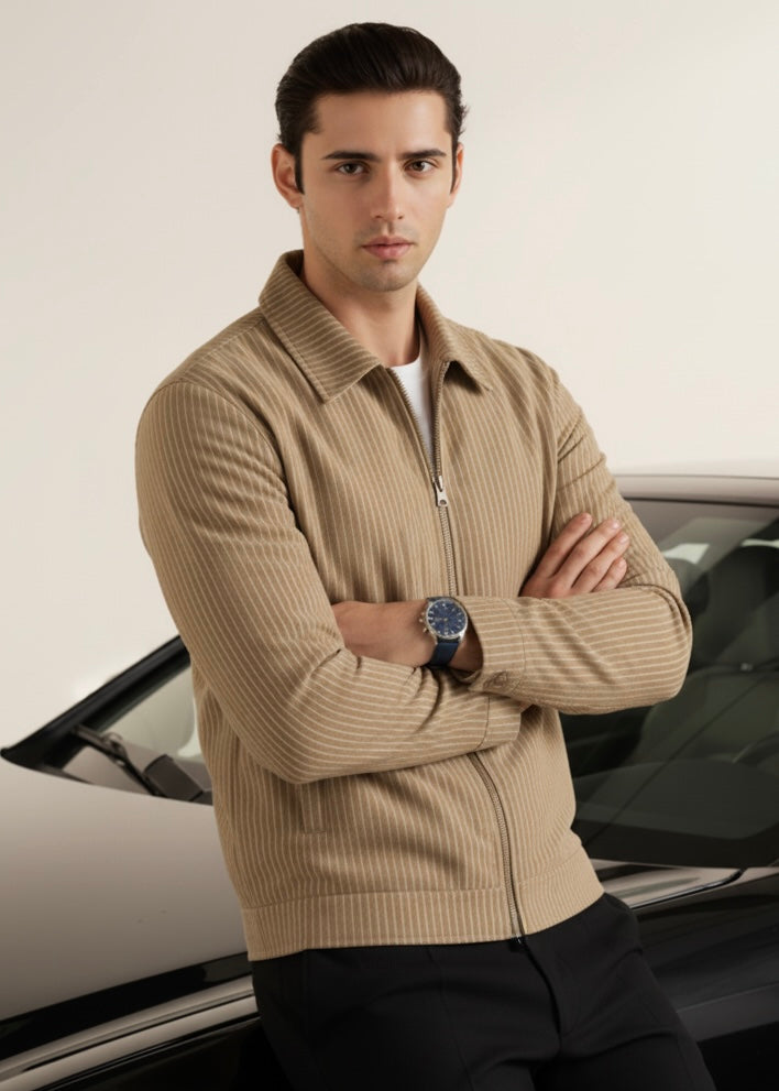 THE MIDNIGHT-LINE JACKET-BROWN