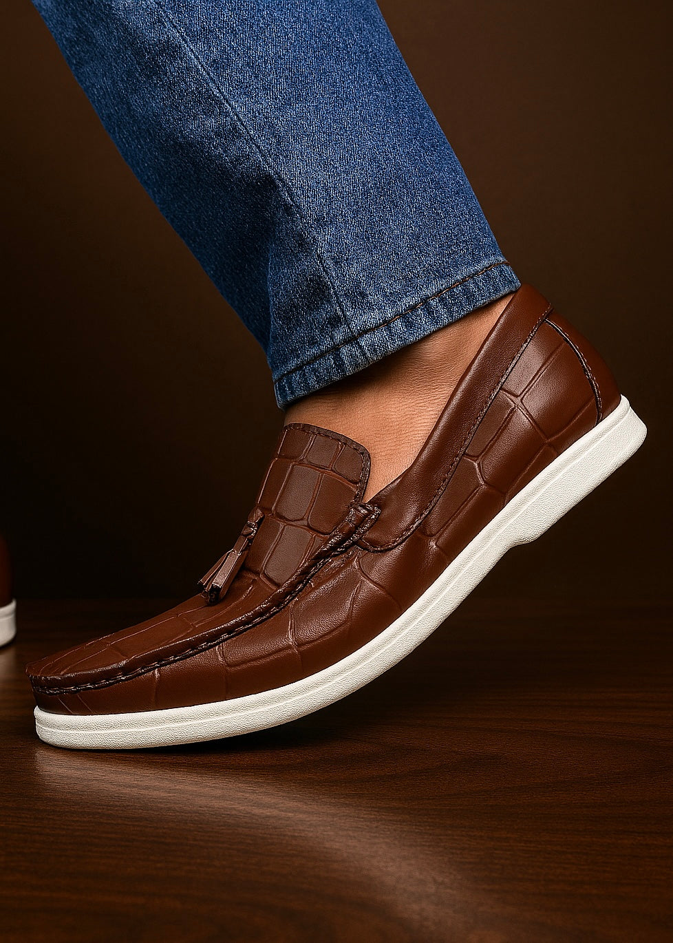 0011 AIR TASSEL LOAFERS-FT (Brown)