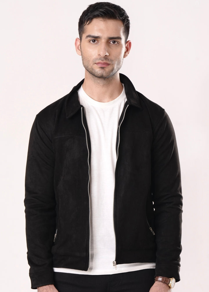 BLACK SUEDE JACKET-FT