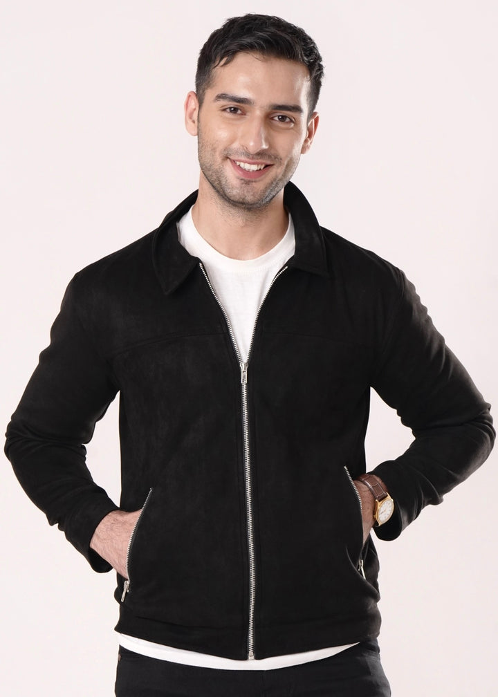 BLACK SUEDE JACKET-FT