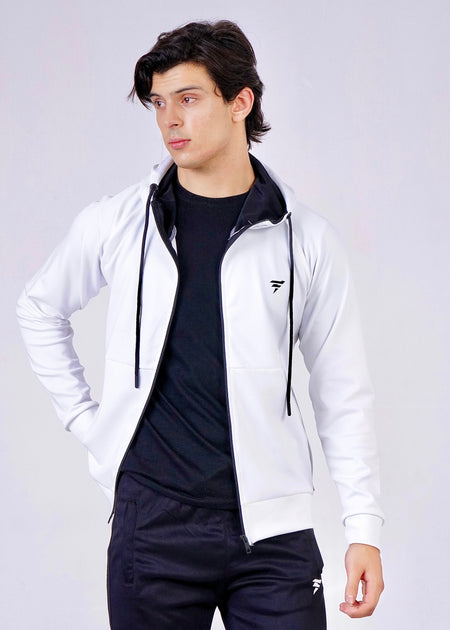 THE SCUBA 4 STRETCHED HOODIE-WHITE