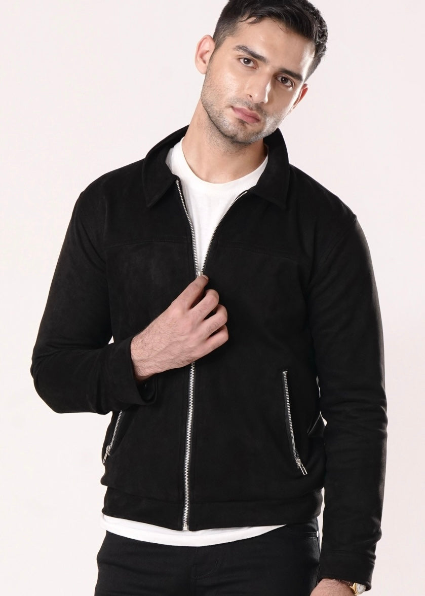 BLACK SUEDE JACKET-FT