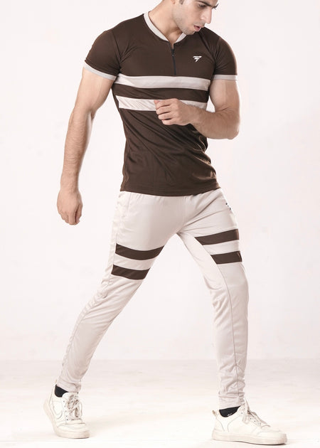 THE ATHLEISURE TRACKSUIT-BROWN