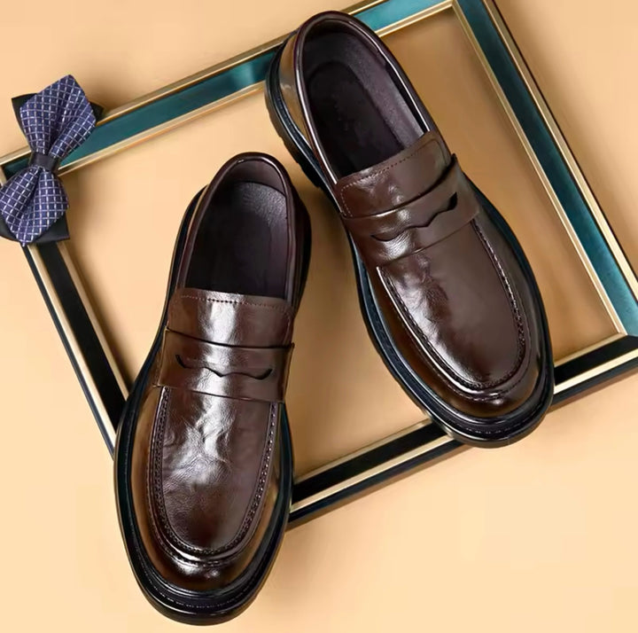 005 IMPORTED LEATHER SHOES WITH RUBBER SOLE-FT