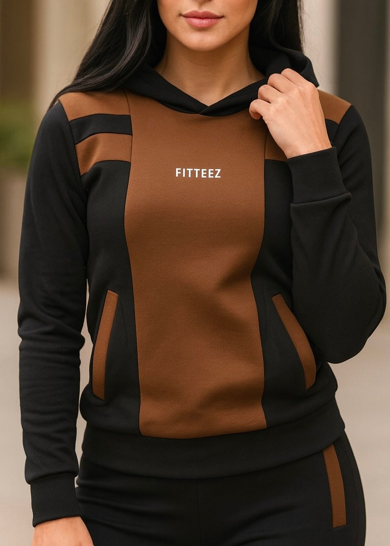0.1 SCUBA 4 STRETCHED HOODIE-BROWN