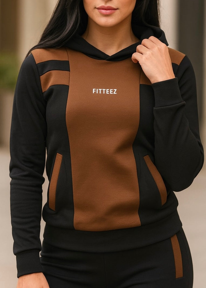0.1 SCUBA 4 STRETCHED HOODIE-BROWN