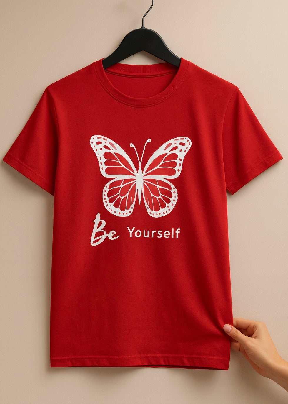 RED COTTON TEE-FT