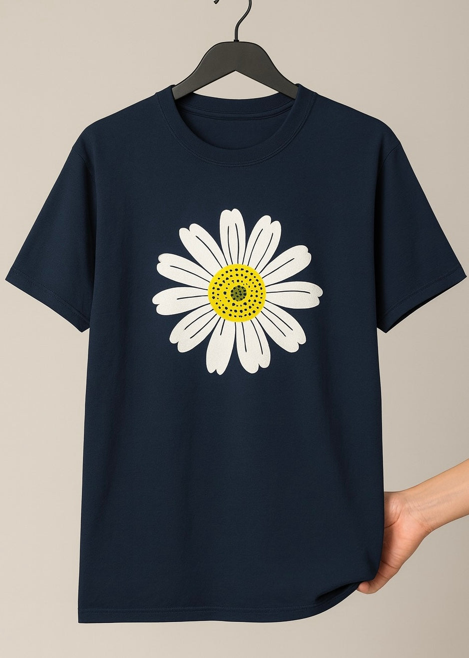 NAVY-BLUE COTTON TEE-FT