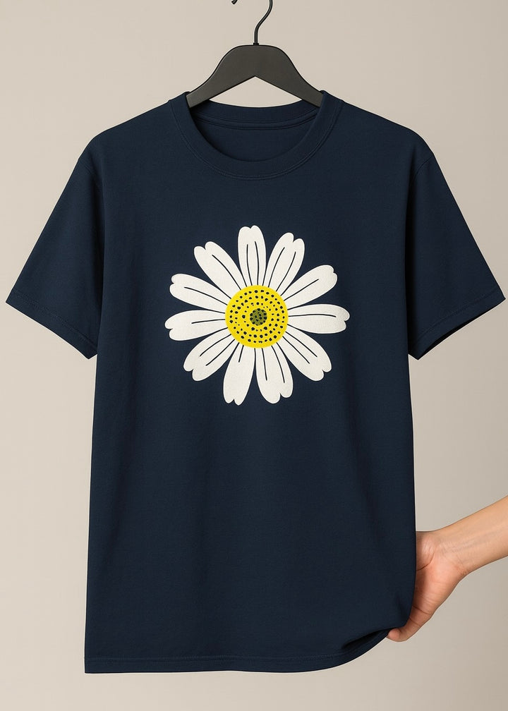 NAVY-BLUE COTTON TEE-FT