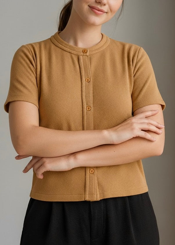 THE EVENING TWILL SHIRT-TAN