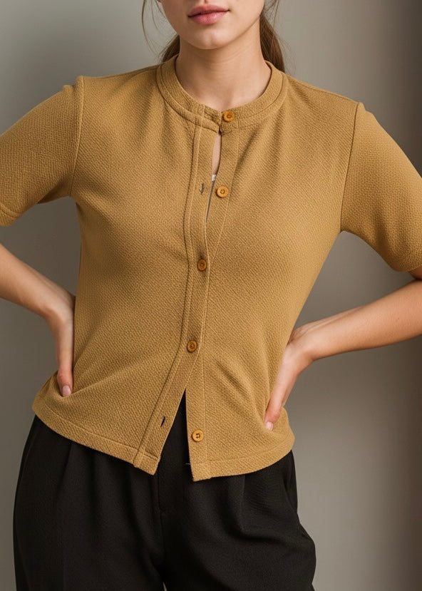 THE EVENING TWILL SHIRT-TAN