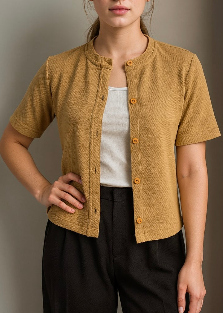 THE EVENING TWILL SHIRT-TAN