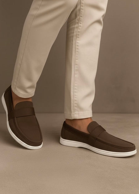 0013 SUEDE SOFT LOAFERS-BROWN