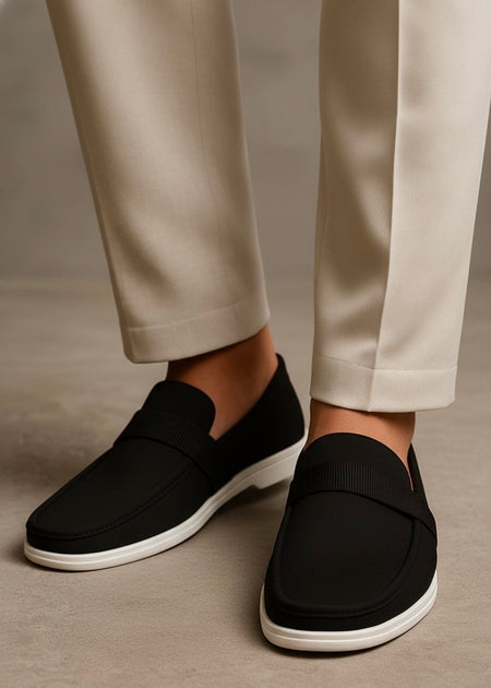 0013 SUEDE SOFT LOAFERS-FT BLACK