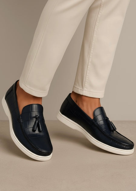 0011 AIR TASSEL LOAFERS-NAVY