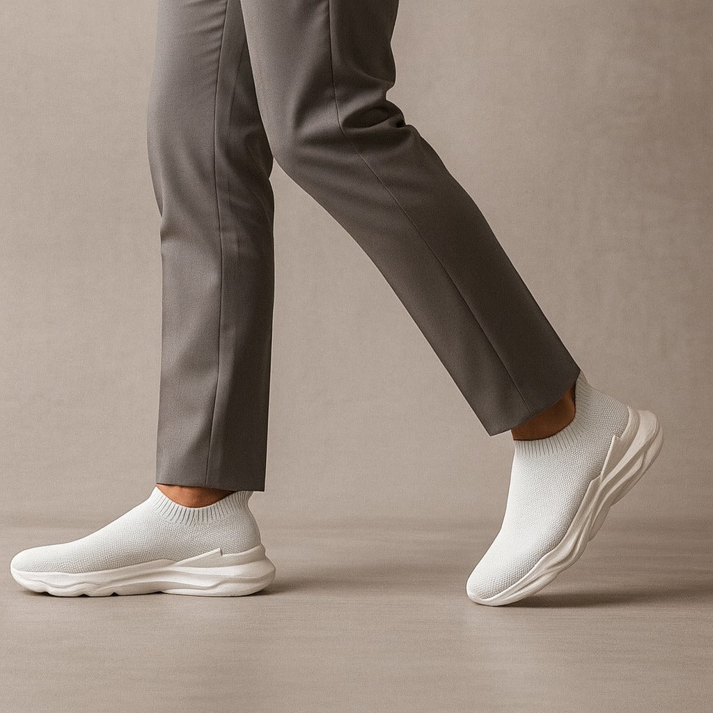 0042 SKETCHER'S LIGHT WEIGHT SLIP-ONS-WHITE