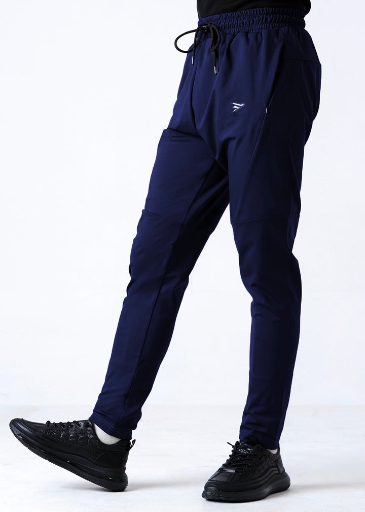 THE LINEN PLEATED TROUSER-NAVY