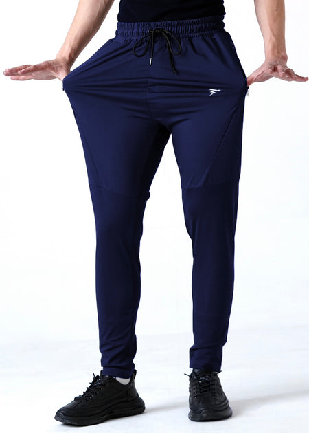 THE LINEN PLEATED TROUSER-NAVY