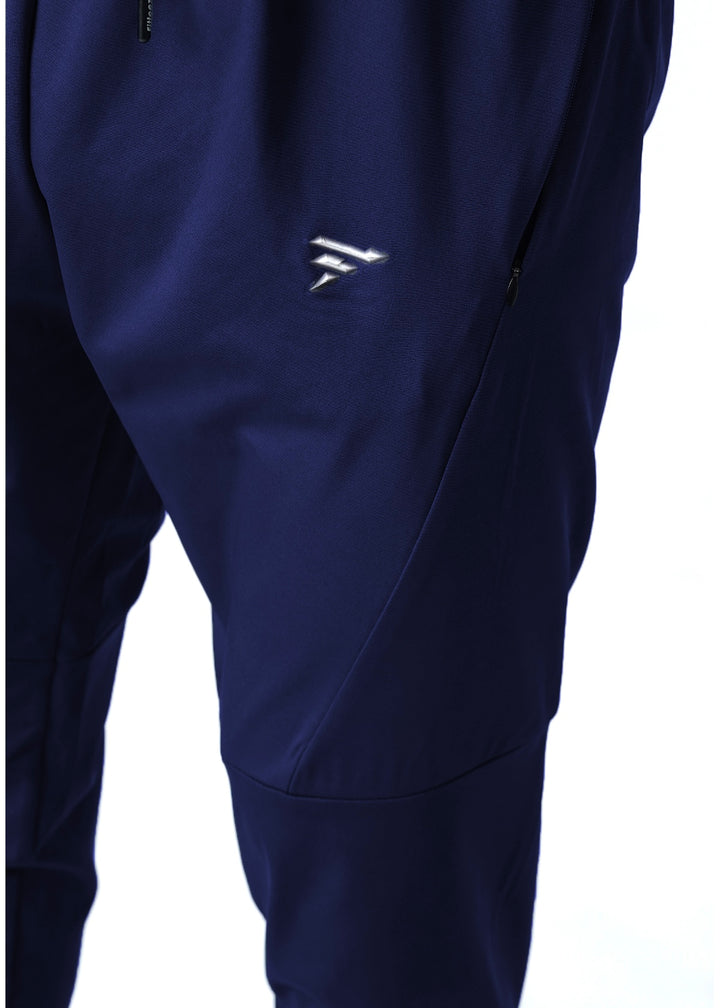 THE LINEN PLEATED TROUSER-NAVY