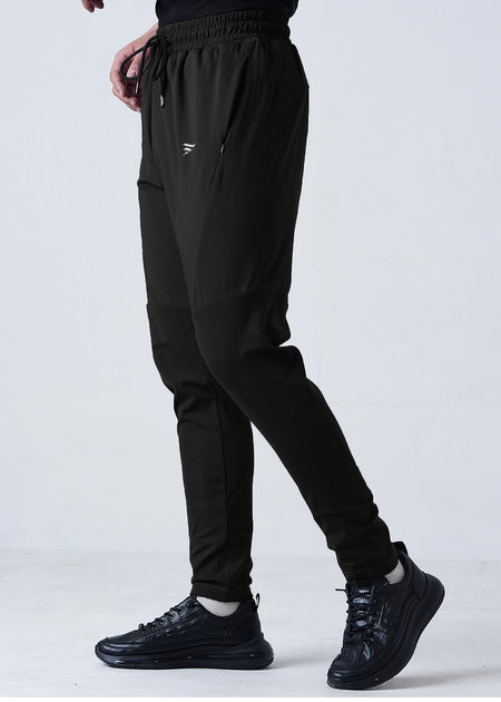 THE LINEN PLEATED TROUSER-BLACK