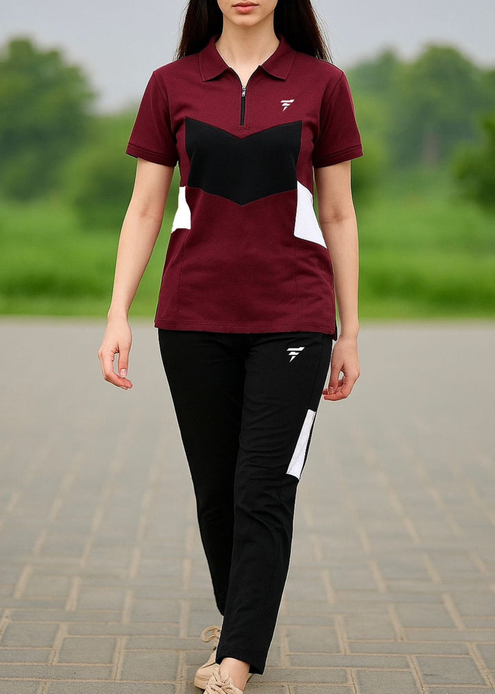 THE COTTON-COMFORT TRACKSUIT-MAROON